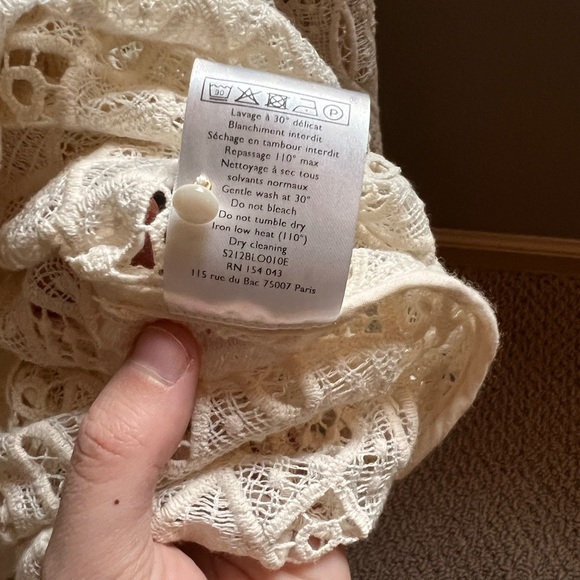 Sezane Salina Blouse Crème - Size 38 - Picture 6 of 7